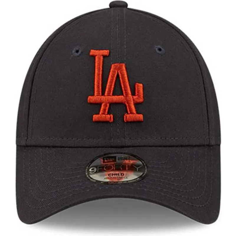 cap-curbata-navy-blue-adjustable-strap-pentru-copii-marron-9forty-league-essential-de-los-angeles-dodgers-mlb-de-new-era