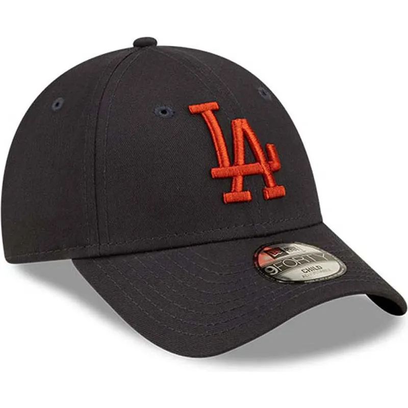 cap-curbata-navy-blue-adjustable-strap-pentru-copii-marron-9forty-league-essential-de-los-angeles-dodgers-mlb-de-new-era