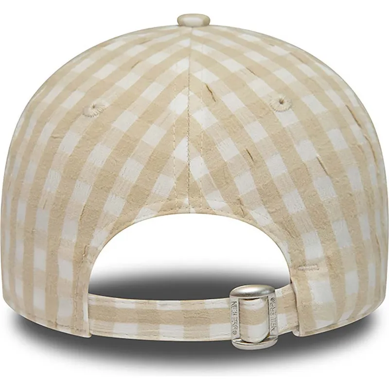 epci-curbata-bej-reglabila-9forty-gingham-de-new-york-yankees-mlb-de-new-era
