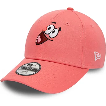 New Era Curved Brim Youth Patrick Star 9FORTY SpongeBob SquarePants Pink Adjustable Cap