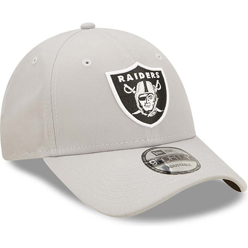 new-era-curved-brim-9forty-repreve-las-vegas-raiders-nfl-grey-adjustable-cap