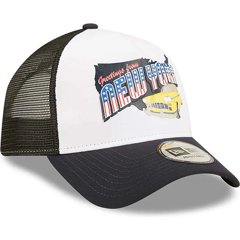 epci-curbata-bleumarin-snapback-new-york-a-frame-us-state-wordmark-de-new-era