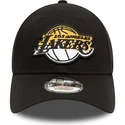 casquette-courbee-noire-ajustable-9forty-gradient-infill-los-angeles-lakers-nba-new-era