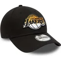 casquette-courbee-noire-ajustable-9forty-gradient-infill-los-angeles-lakers-nba-new-era