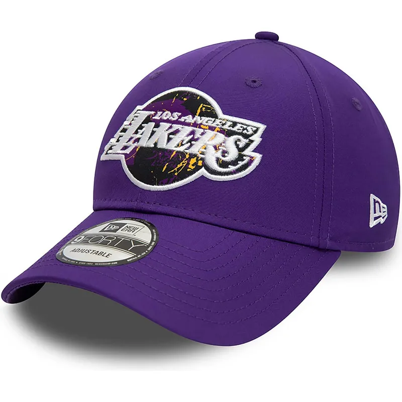 epci-curbata-violet-reglabila-9forty-print-infill-de-los-angeles-lakers-nba-de-new-era