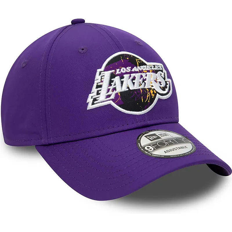 epci-curbata-violet-reglabila-9forty-print-infill-de-los-angeles-lakers-nba-de-new-era