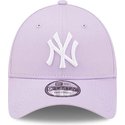 new-era-curved-brim-9forty-league-essential-new-york-yankees-mlb-purple-adjustable-cap
