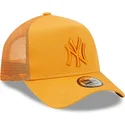 epci-curbata-portocaliu-snapback-a-frame-tonal-mesh-de-new-york-yankees-mlb-de-new-era