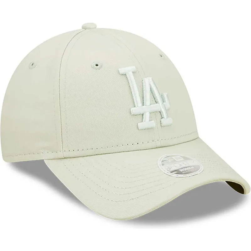 cap-curbata-green-adjustable-strap-claro-claro-9forty-league-essential-de-los-angeles-dodgers-mlb-de-new-era