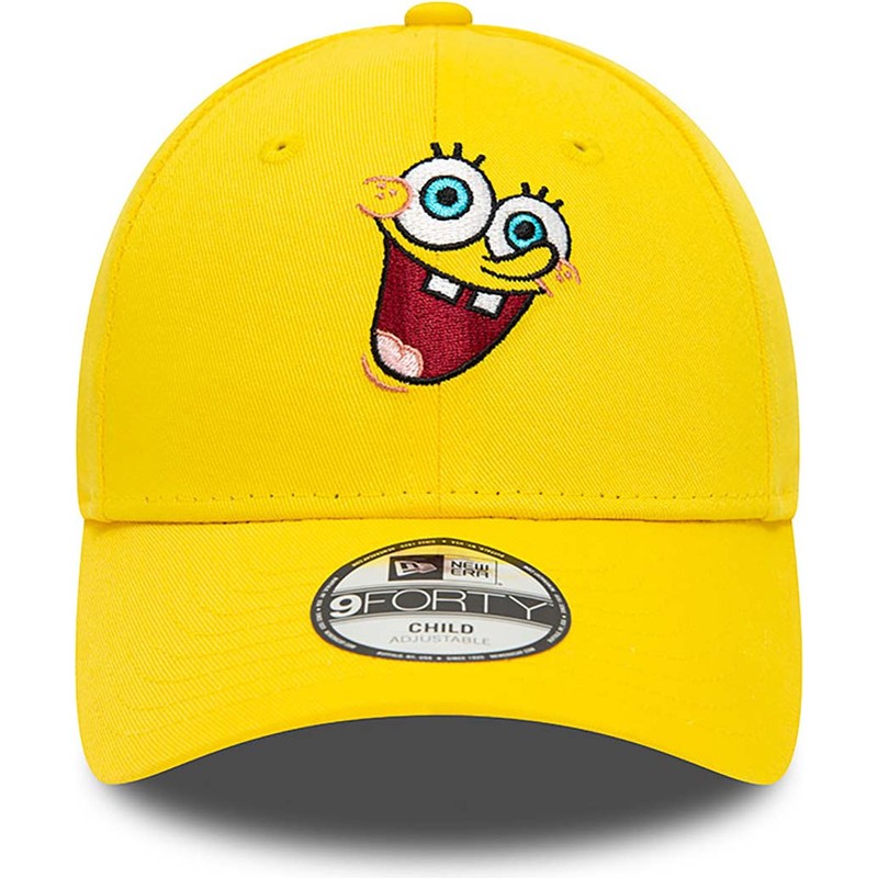 new-era-curved-brim-youth-9forty-spongebob-squarepants-yellow-adjustable-cap