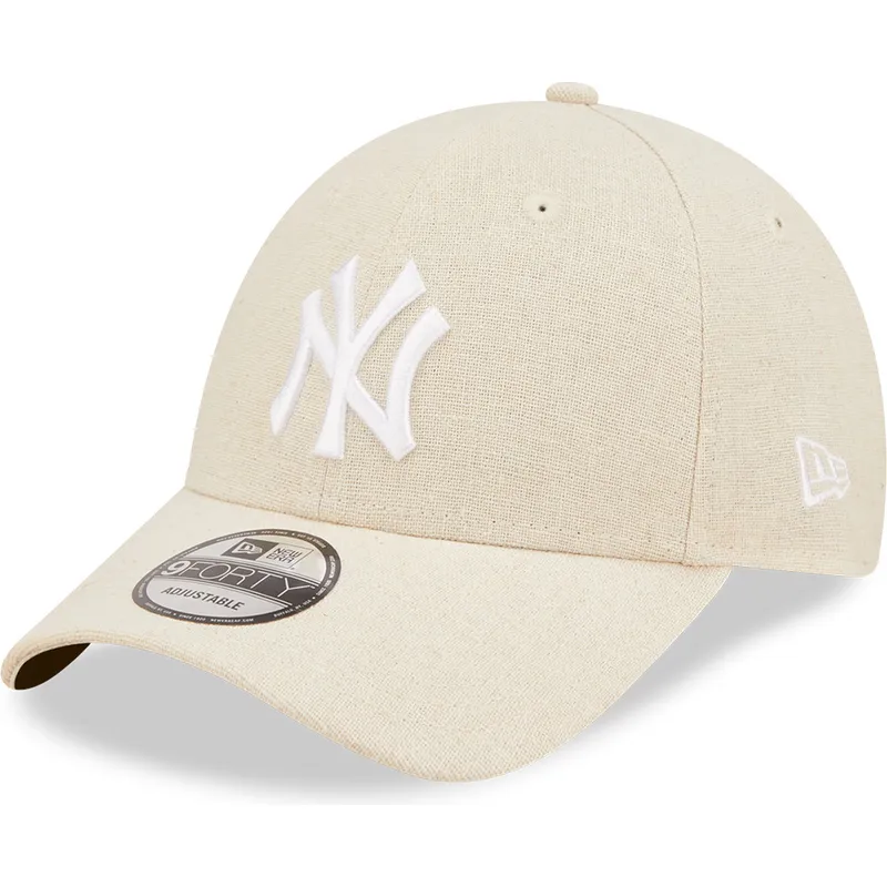 epci-curbata-bej-reglabila-9forty-linen-de-new-york-yankees-mlb-de-new-era