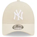 beige-justerbar-bojd-skarmkeps-9forty-linen-new-york-yankees-mlb-fran-new-era