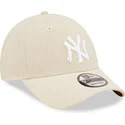 beige-justerbar-bojd-skarmkeps-9forty-linen-new-york-yankees-mlb-fran-new-era