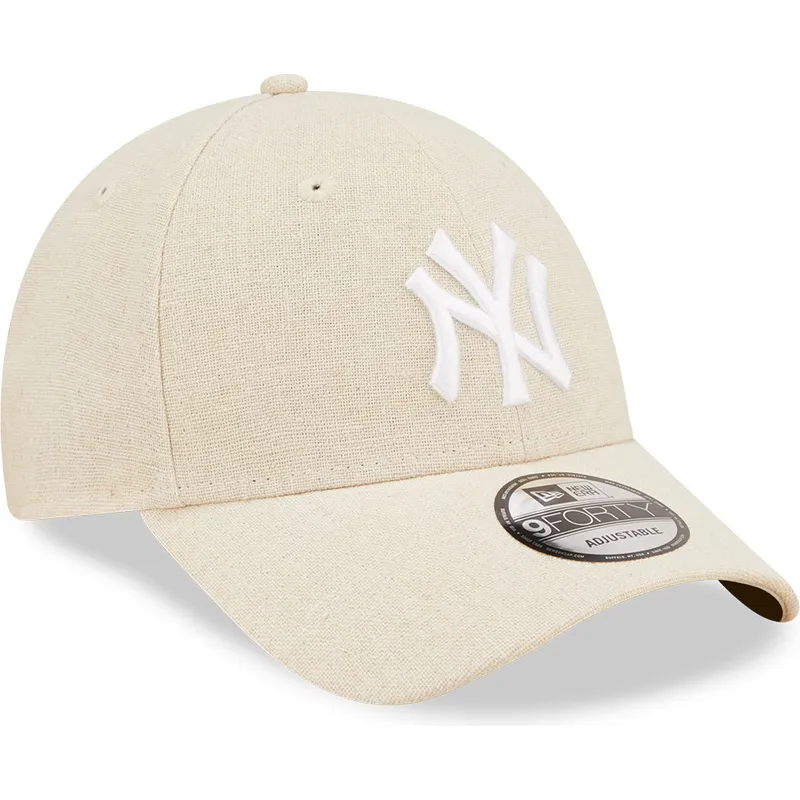 epci-curbata-bej-reglabila-9forty-linen-de-new-york-yankees-mlb-de-new-era