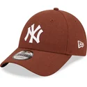 epci-curbata-maro-banda-reglabila-9forty-linen-de-new-york-yankees-mlb-de-new-era