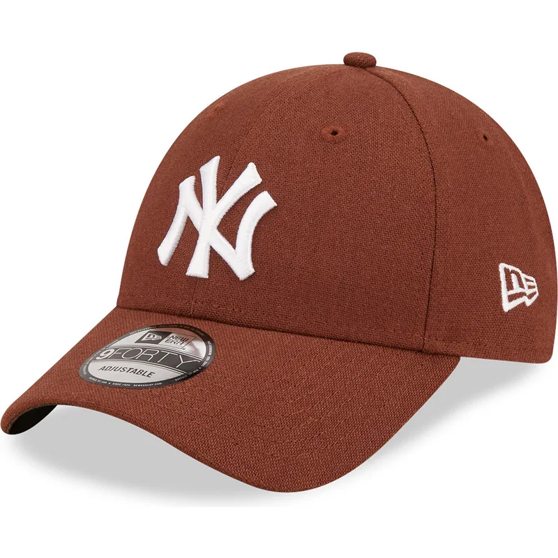 epci-curbata-maro-banda-reglabila-9forty-linen-de-new-york-yankees-mlb-de-new-era