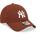 epci-curbata-maro-banda-reglabila-9forty-linen-de-new-york-yankees-mlb-de-new-era