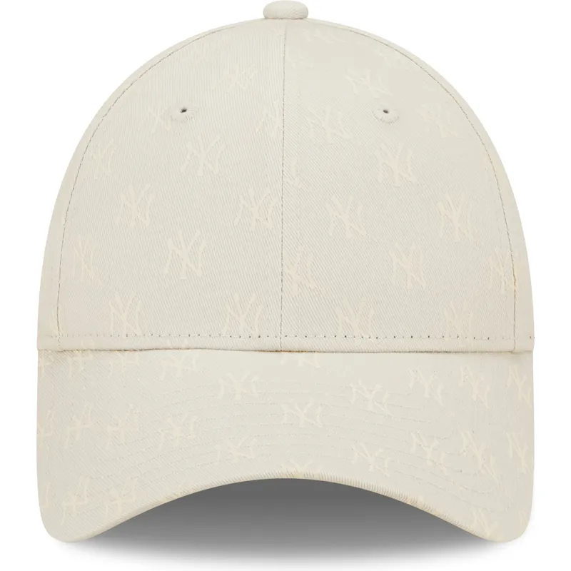 epci-curbata-bej-reglabila-9forty-monogram-de-new-york-yankees-mlb-de-new-era