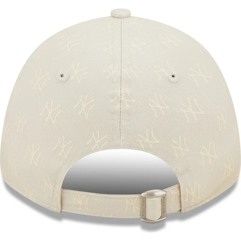 epci-curbata-bej-reglabila-9forty-monogram-de-new-york-yankees-mlb-de-new-era