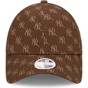 epci-curbata-maro-reglabila-9forty-monogram-de-new-york-yankees-mlb-de-new-era