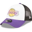 los-angeles-lakers-nba-new-era-vit-svart-och-violett-a-frame-team-colour-truckerkeps