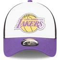 los-angeles-lakers-nba-new-era-vit-svart-och-violett-a-frame-team-colour-truckerkeps