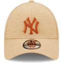 new-era-new-york-yankees-mlb-9forty-jersey-essential-brun-justerbar-bojd-keps-med-brunt-logo