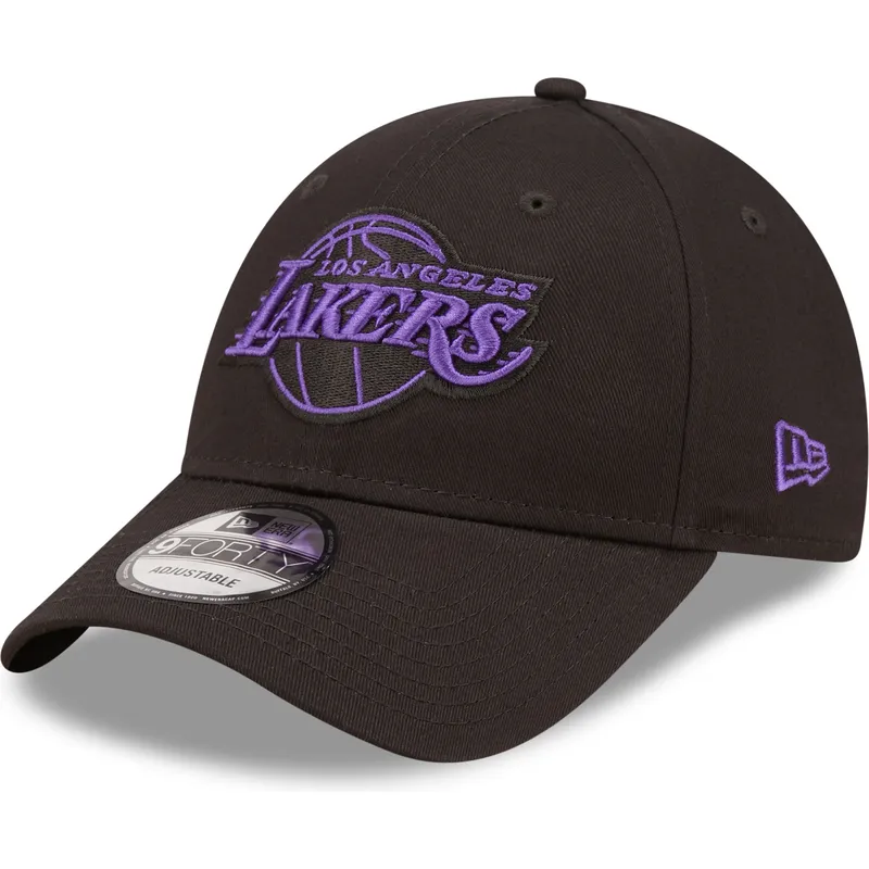 epci-curbata-negru-reglabila-9forty-neon-outline-de-los-angeles-lakers-nba-de-new-era