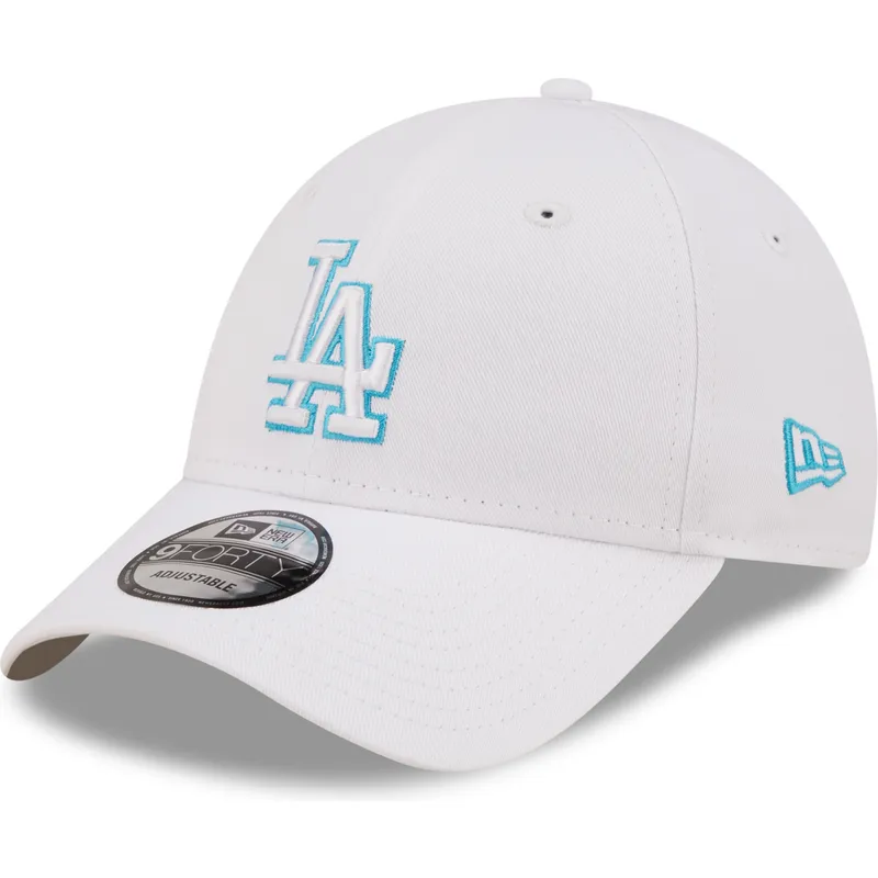 epci-curbata-alb-reglabila-9forty-neon-outline-de-los-angeles-dodgers-mlb-de-new-era