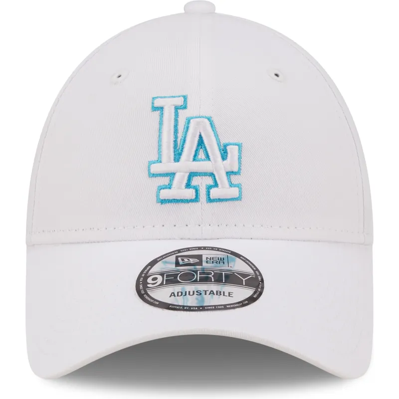 epci-curbata-alb-reglabila-9forty-neon-outline-de-los-angeles-dodgers-mlb-de-new-era