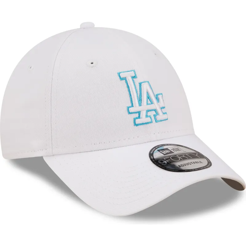 epci-curbata-alb-reglabila-9forty-neon-outline-de-los-angeles-dodgers-mlb-de-new-era