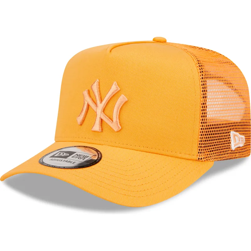 epci-curbata-portocaliu-snapback-a-frame-tonal-mesh-de-new-york-yankees-mlb-de-new-era