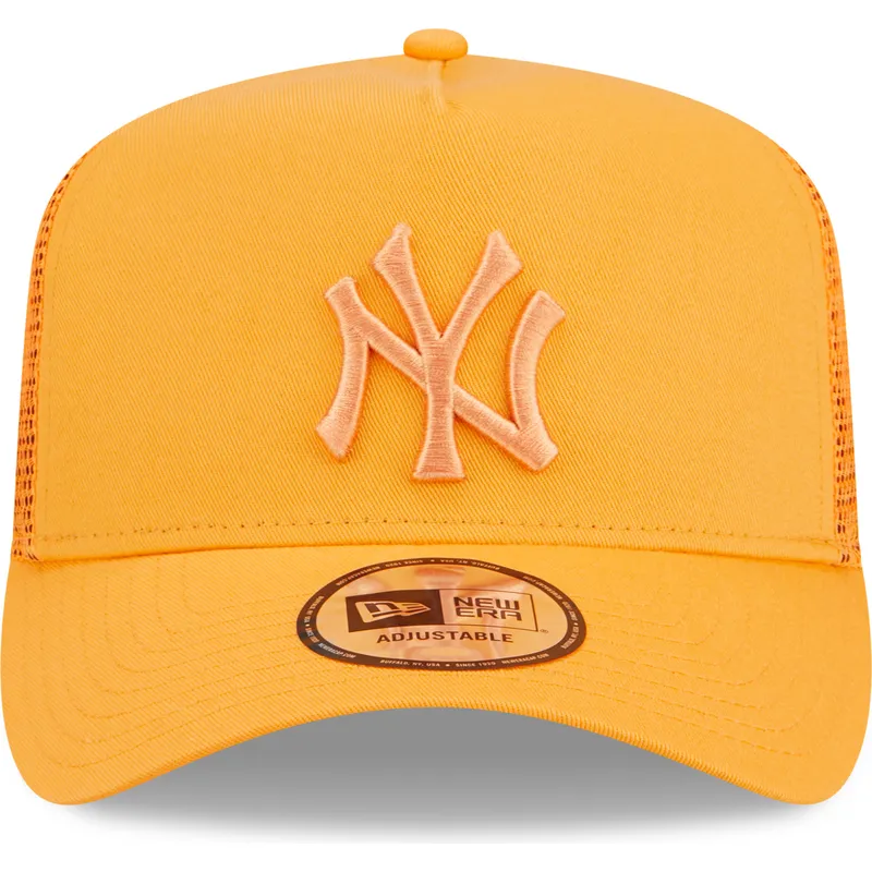 epci-curbata-portocaliu-snapback-a-frame-tonal-mesh-de-new-york-yankees-mlb-de-new-era