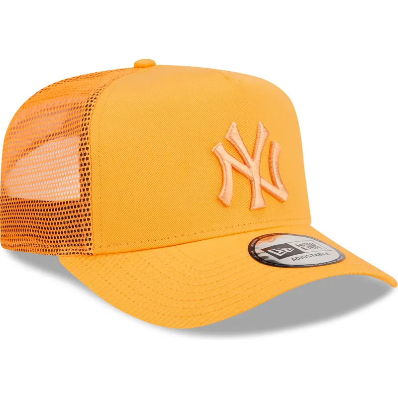 epci-curbata-portocaliu-snapback-a-frame-tonal-mesh-de-new-york-yankees-mlb-de-new-era