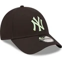 cappellino-curvo-nero-regolabile-con-logo-verde-9forty-league-essential-di-new-york-yankees-mlb-di-new-era