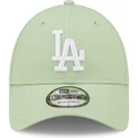 casquette-courbee-verte-claire-ajustable-9forty-league-essential-los-angeles-dodgers-mlb-new-era