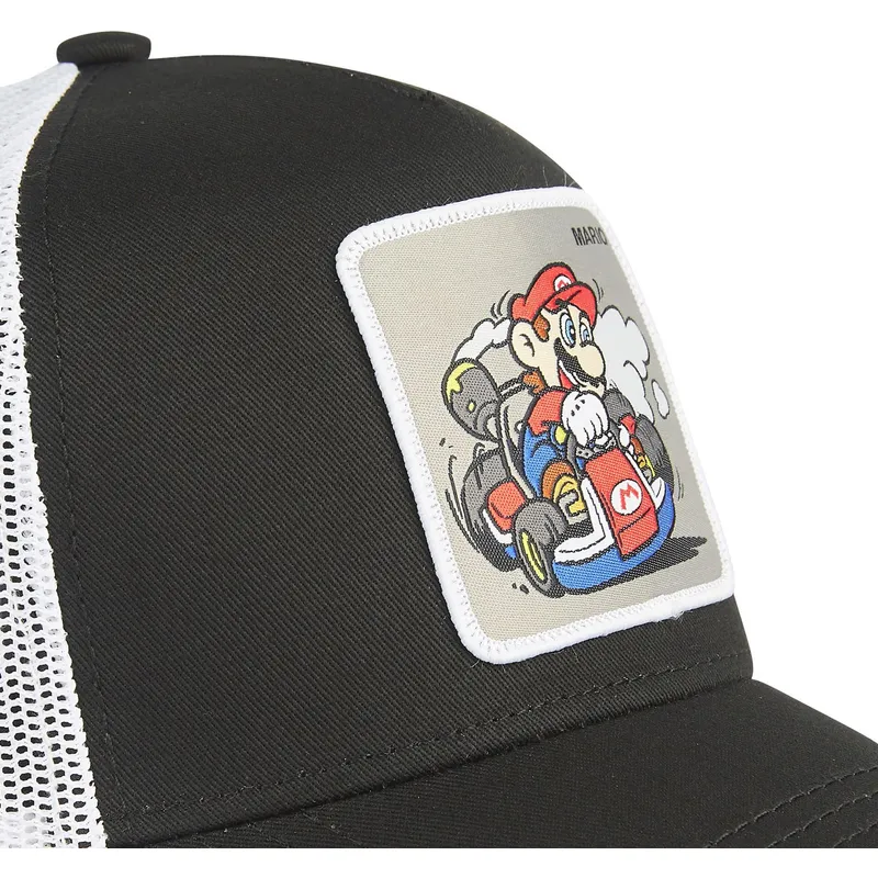 cappellino-trucker-nero-e-bianco-mario-kart-dri2-super-mario-bros-di-capslab