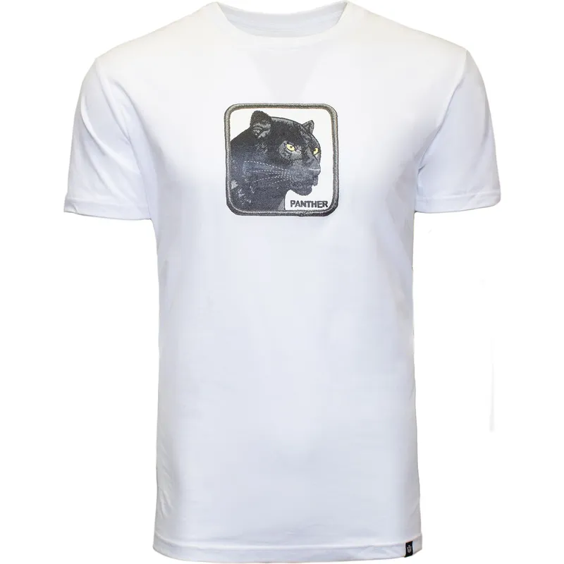 tricouri-maneca-scurta-alb-black-panther-big-cat-the-farm-de-goorin-bros