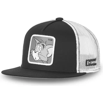 Capslab Flat Brim Tom CASF T10 Looney Tunes Black and White Trucker Hat