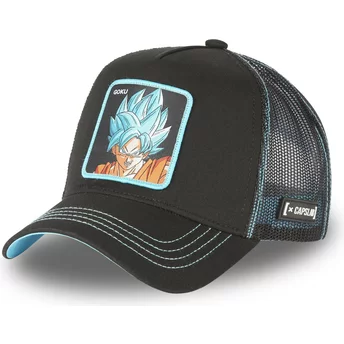 Capslab Son Goku Super Saiyan Blue CAS GOK1 Dragon Ball Black Trucker Hat