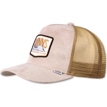Șepci curbată camionagiu bej snapback Do Nothing Club HFT DNC 3.0 Hairy Suede de Djinns