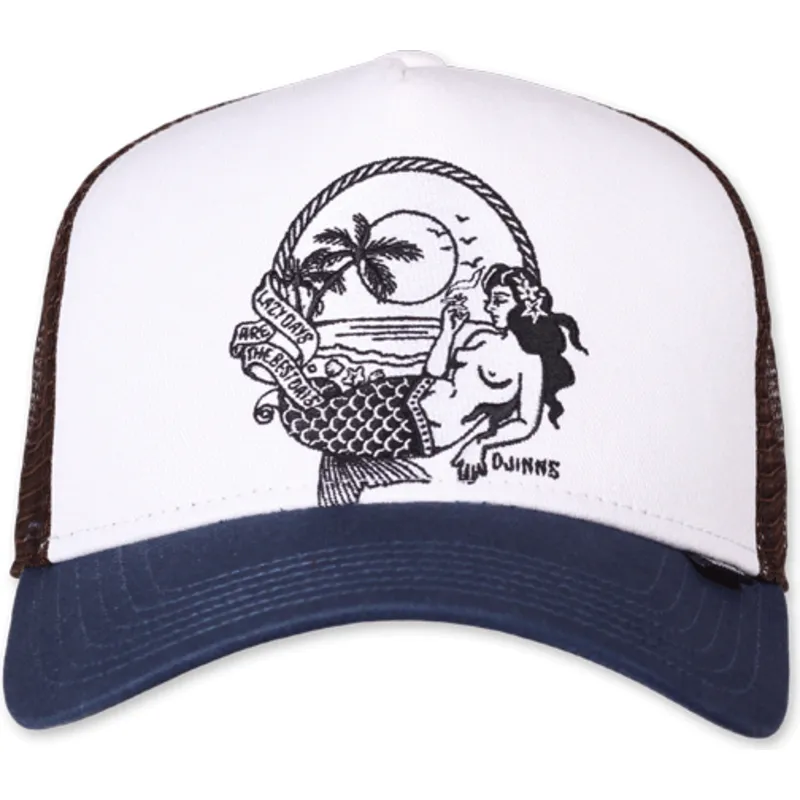 vit-brun-och-bla-trucker-keps-lazy-mermaid-hft-lazy-days-are-the-best-days-fran-djinns