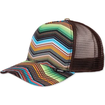 Cappellino trucker marrone HFT Psycho ZigZag di Djinns