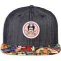 epci-plata-negru-snapback-frida-kahlo-linen-rev-de-djinns
