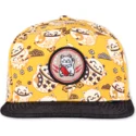 epci-plata-galben-snapback-lucky-cat-linen-de-djinns
