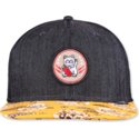 djinns-flat-brim-lucky-cat-linen-rev-black-and-yellow-snapback-cap