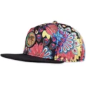 casquette-plate-multicolore-snapback-peacock-linen-djinns