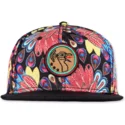 casquette-plate-multicolore-snapback-peacock-linen-djinns