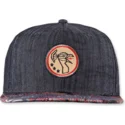 epci-plata-negru-snapback-peacock-linen-rev-de-djinns