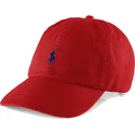rote-verstellbare-curved-cap-mit-blauem-logo-cotton-chino-classic-sport-von-polo-ralph-lauren